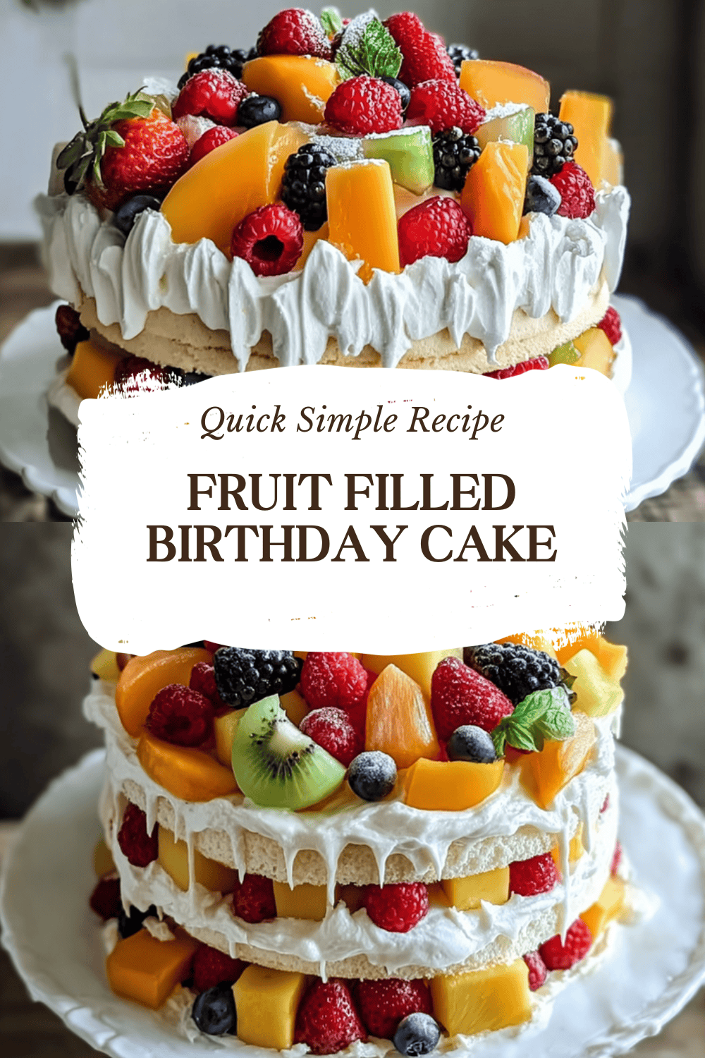 Berry Chantilly Cake Recipe With Fresh Cream And Mixed Berries 7 Fruit Filled Birthday Cake