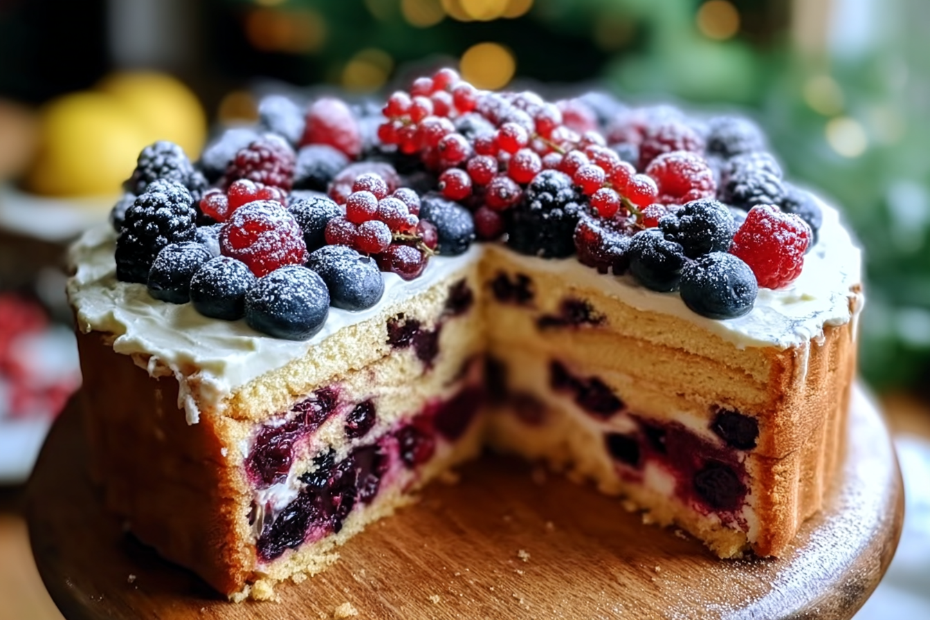Lemon Blueberry Layer Cake Recipe With Fresh Zesty Flavor 6 Lemon Berry Christmas Cake