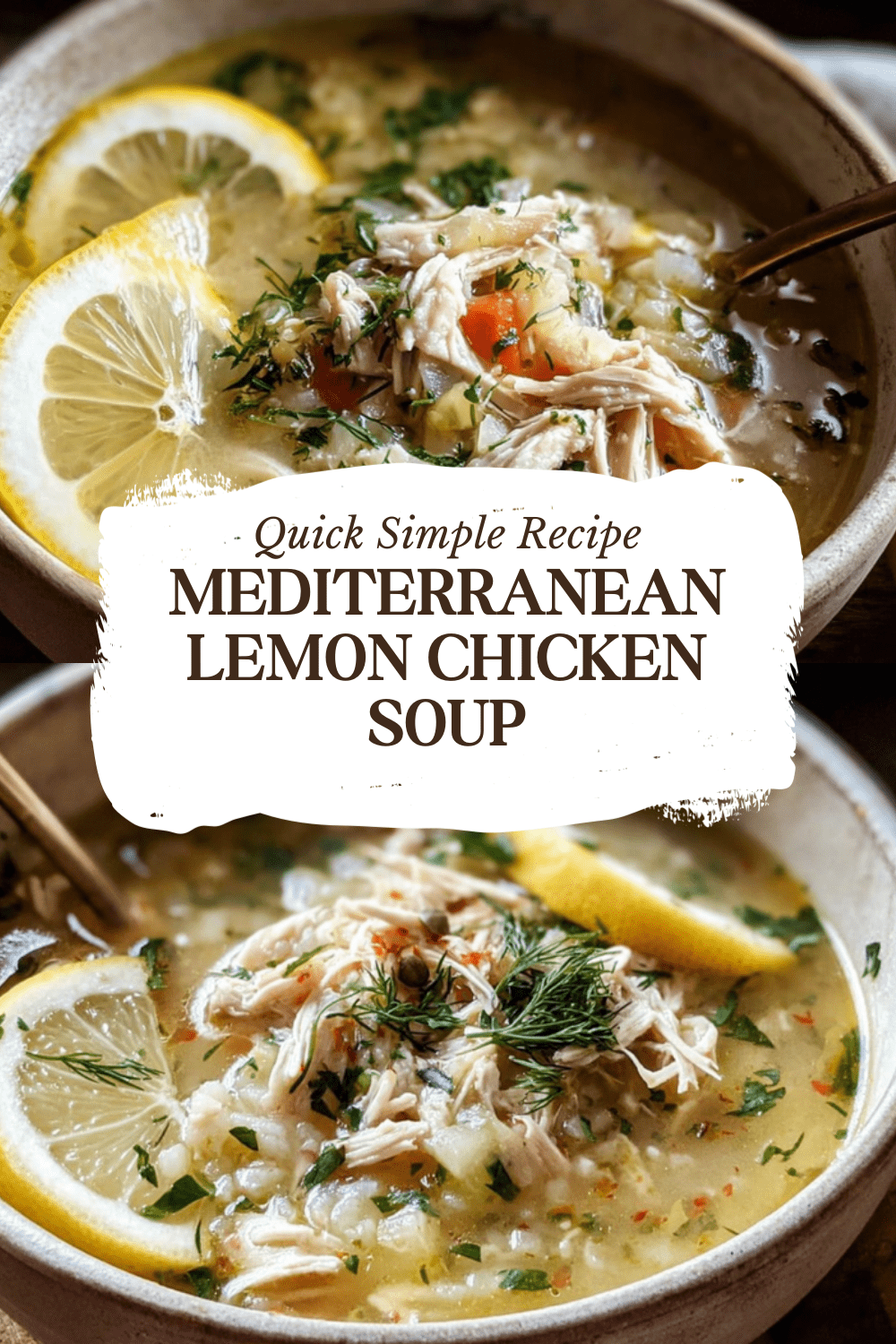 Mediterranean Lemon Chicken Soup