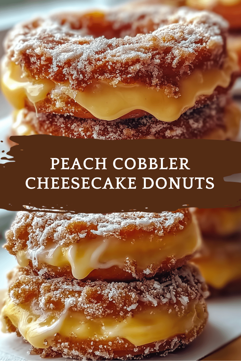 Classic Peach Cobbler Cheesecake Donuts Recipe For Homemade Treats 7 Peach Cobbler Cheesecake Donuts