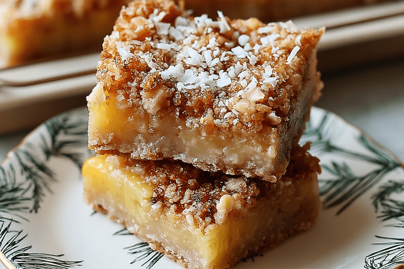 Tropical Pineapple Coconut Bars Recipe With Easy Homemade Ingredients 6 Pineapple Bliss Bars