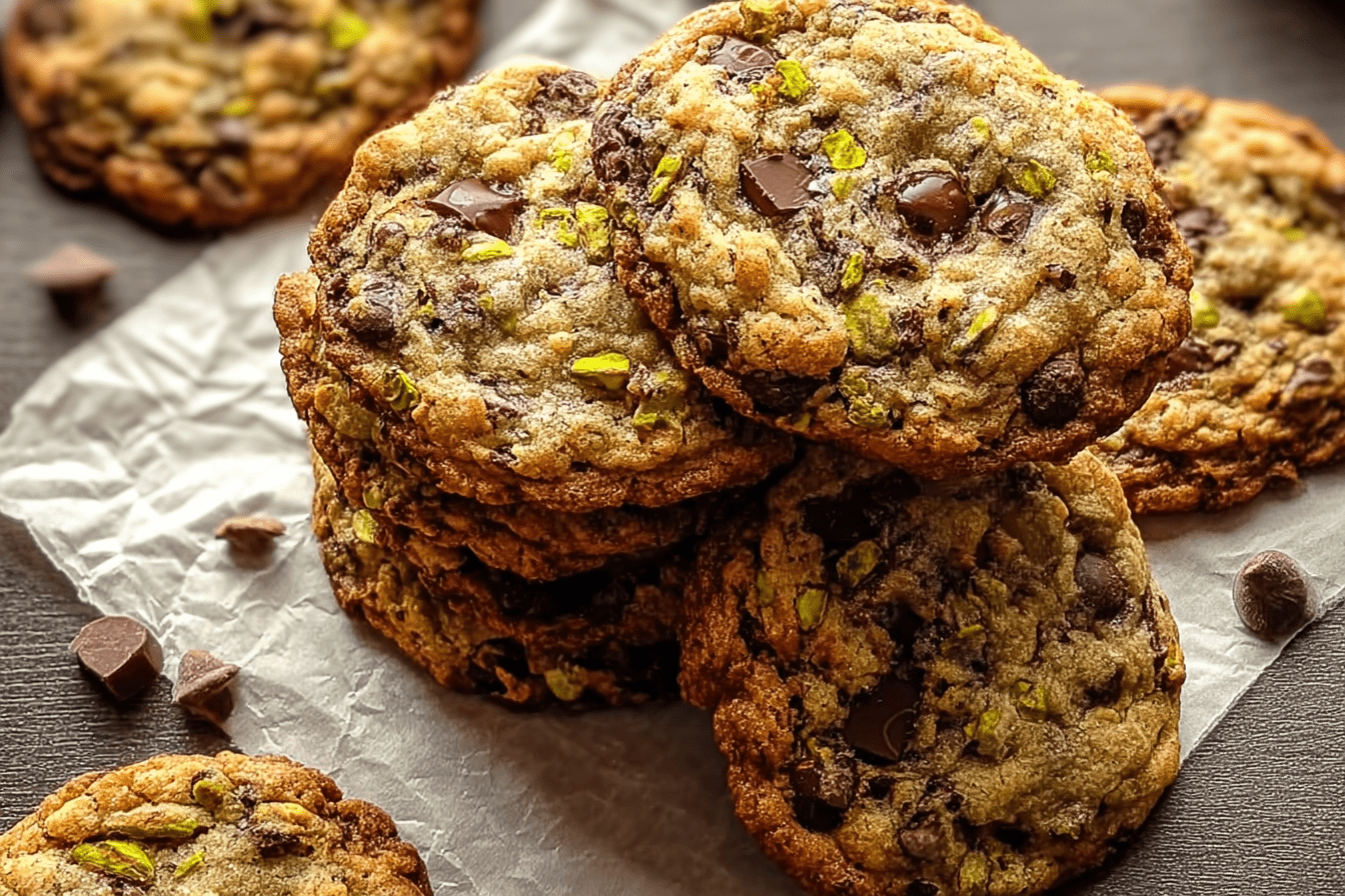 Pistachio Chocolate Chip Cookies