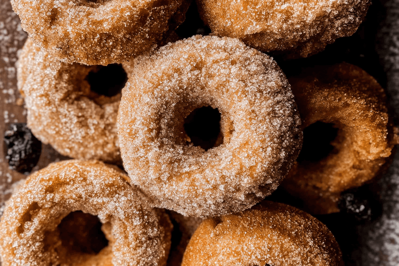 Baked Apple Donuts Rolled In Cinnamon Sugar 6 Baked Apple Donuts