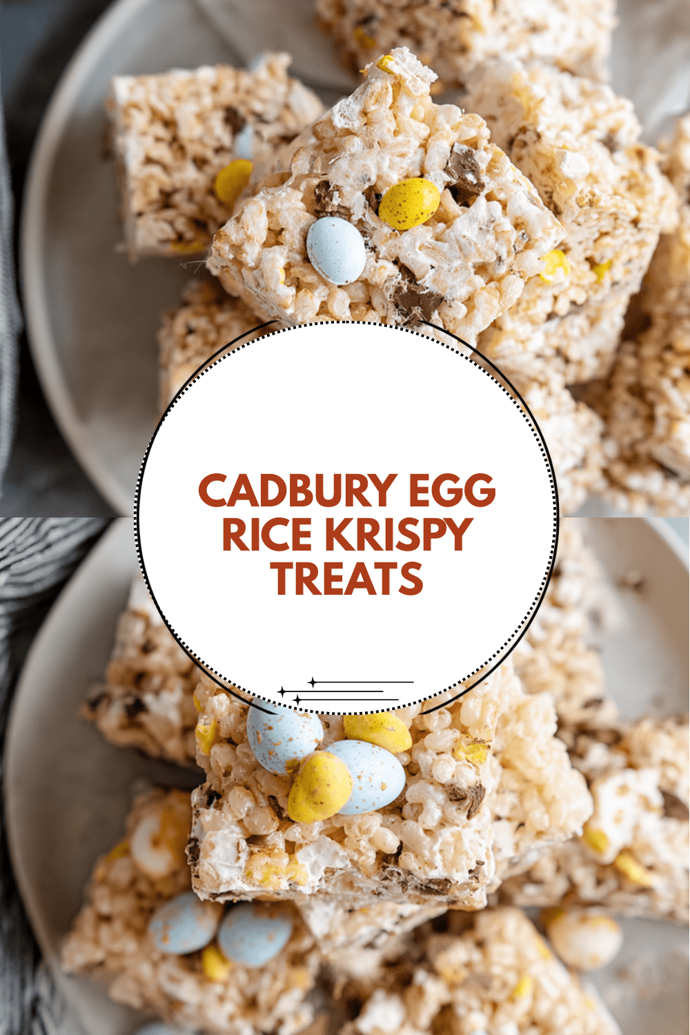 Cadbury Egg Rice Krispy Treats