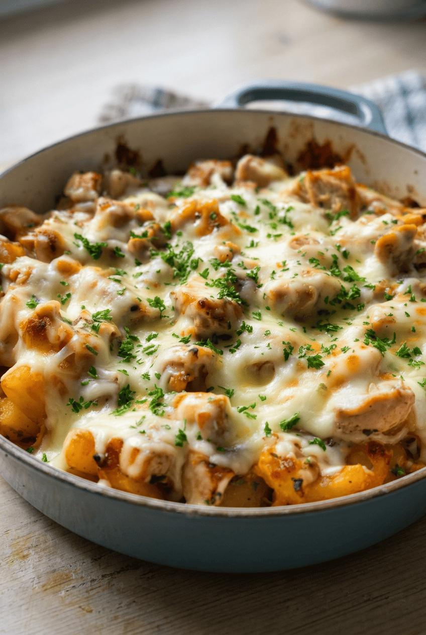 Cheesy Chicken Potato Bake