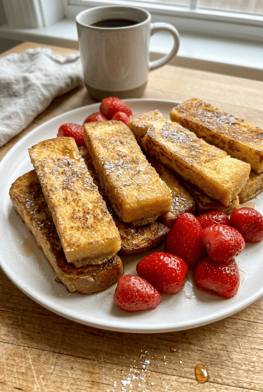 Cinnamon French Toast Sticks Quick Easy Recipe 6 French Toast Sticks