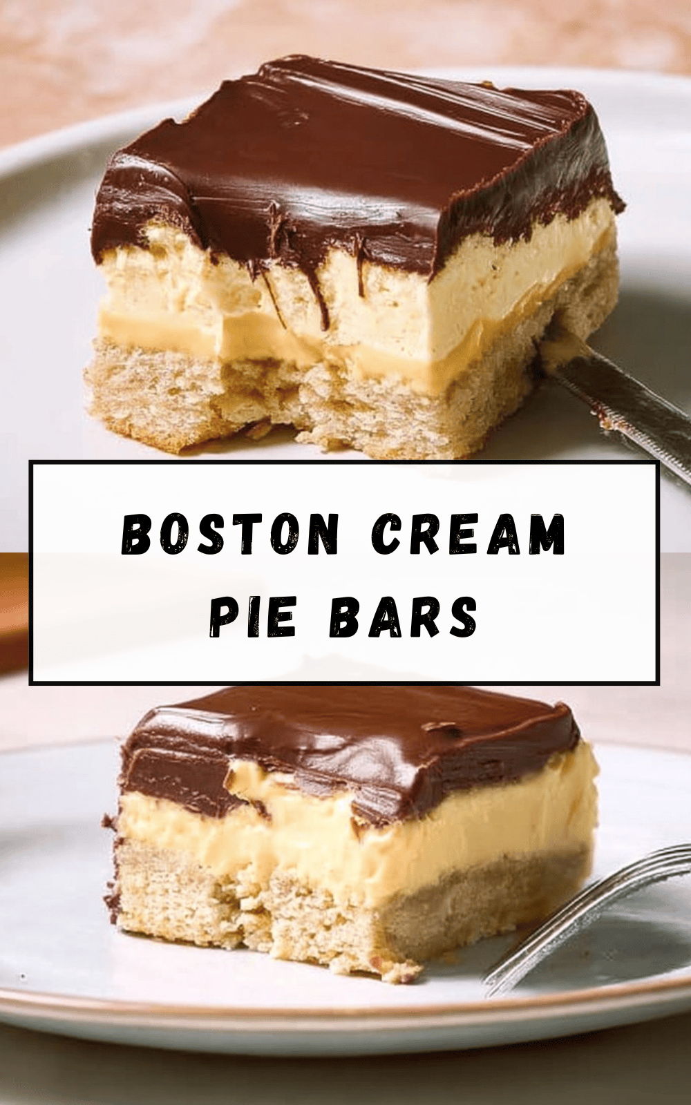 Boston Cream Pie Bars
