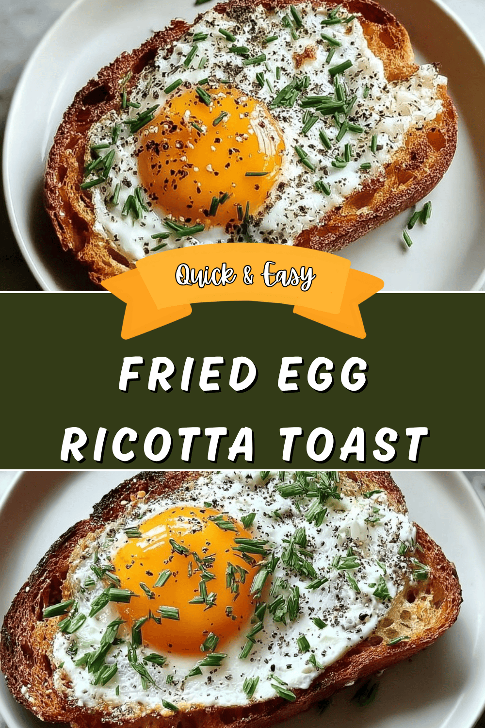 Fried Egg Ricotta Toast