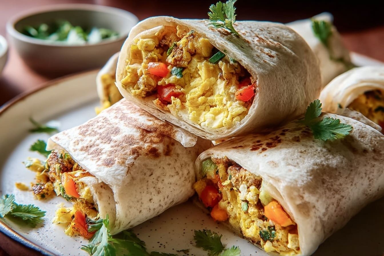 High Protein Breakfast Burrito Recipe 6 High Protein Breakfast Burritos