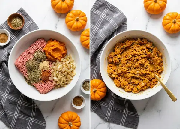 10 Stuffed Mini Pumpkins, 3: Sautee Onion + Garlic