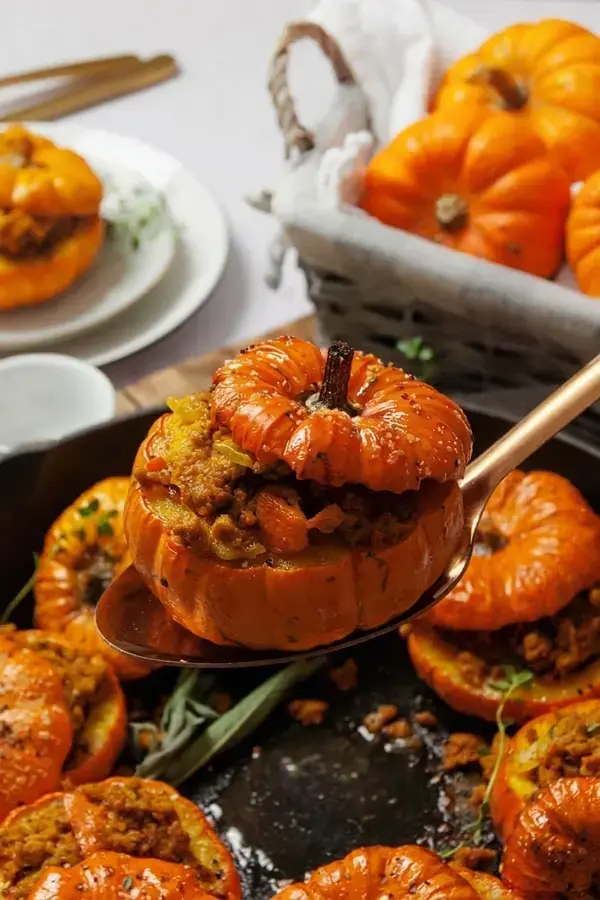 10 Stuffed Mini Pumpkins, 6: Roast