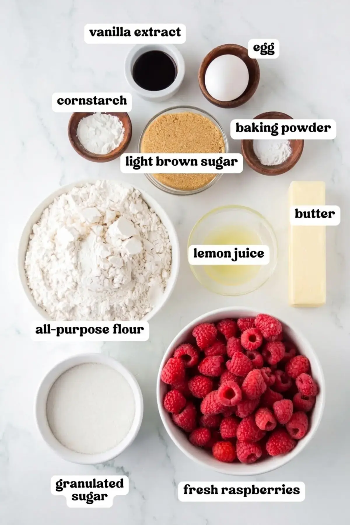 12 Raspberry Crumble Bars, Ingredients For Raspberry Crumble Bars
