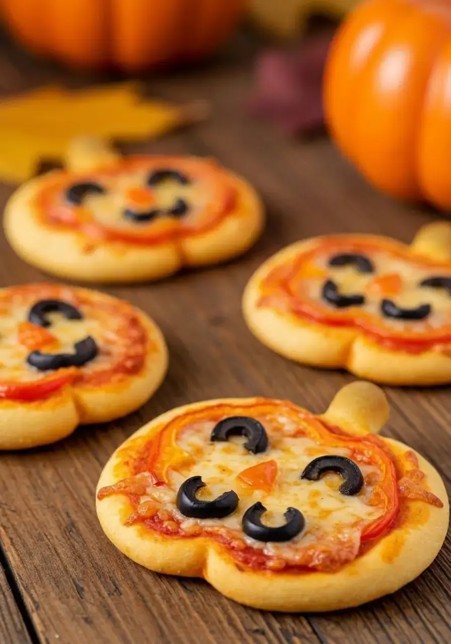 25 Pumpkin Shaped Appetizers To Make, Pumpkin Shaped Mini Pizzas