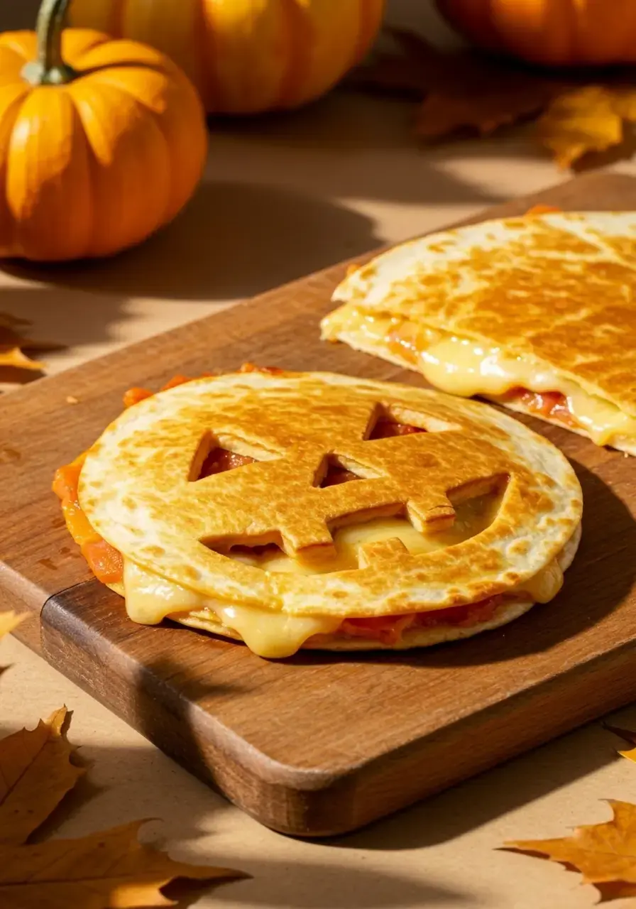 25 Pumpkin Shaped Appetizers To Make, Pumpkin Shaped Quesadillas