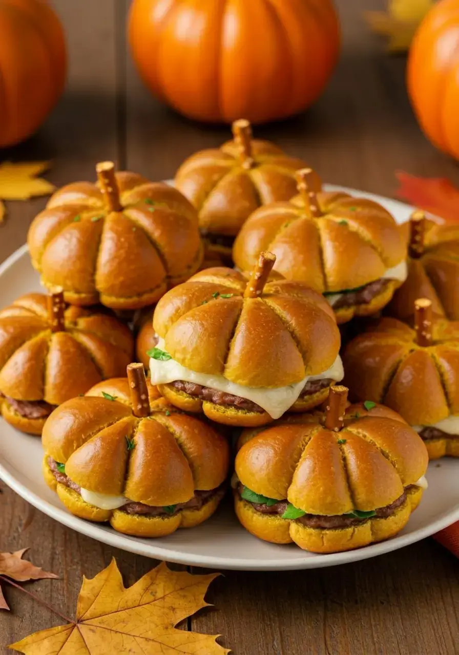 25 Pumpkin Shaped Appetizers To Make, Pumpkin Shaped Sliders