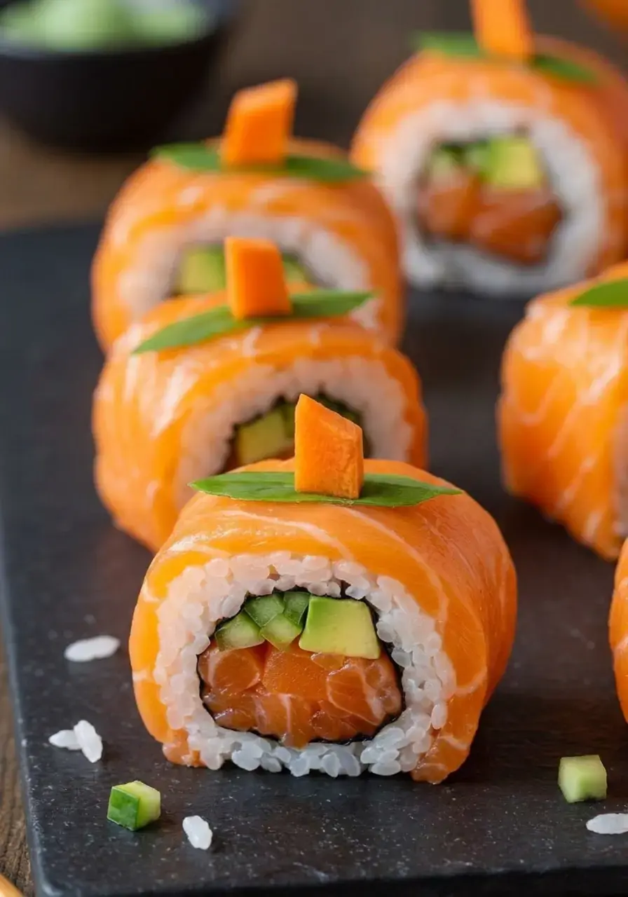 25 Pumpkin Shaped Appetizers To Make, Pumpkin Shaped Sushi