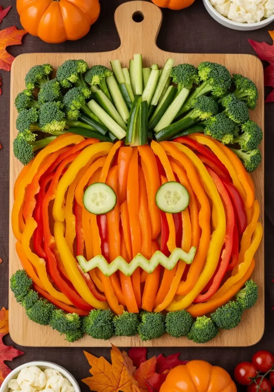 25 Pumpkin Shaped Appetizers To Make, Pumpkin Veggie Tray