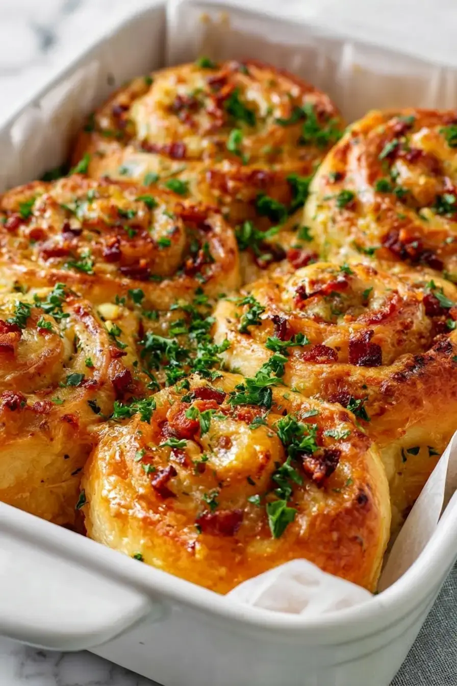 Bacon Cheese Rolls With Garlic Butter, Bacon &Amp; Cheese Rolls With Garlic Butter