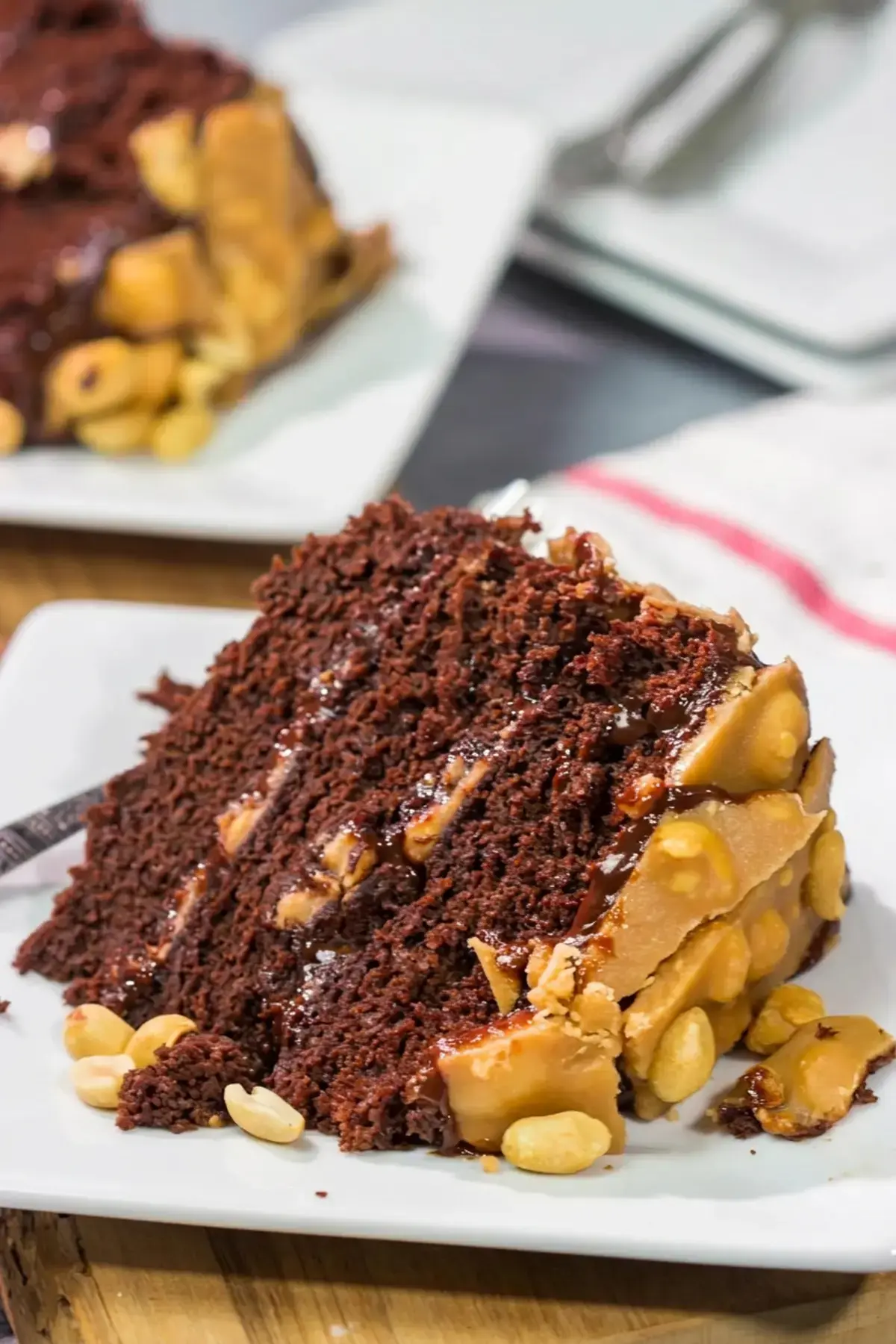 Caramel Chocolate Cake: A Decadent American Dessert With Salted Caramel And Peanuts 12 Caramel Chocolate Cake