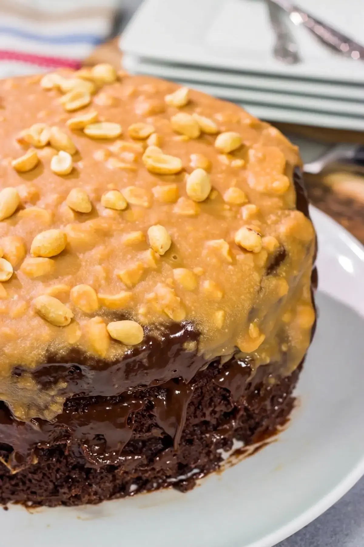Caramel Chocolate Cake: A Decadent American Dessert With Salted Caramel And Peanuts 14 Caramel Chocolate Cake, Chocolate Cake