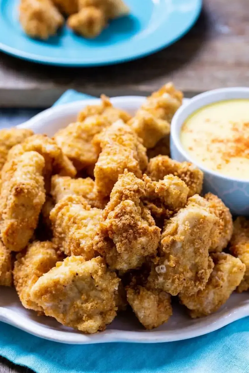 Crispy Chicken Nuggets Recipe With A Double Coating Secret 10 Crispy Chicken Nuggets Recipe, Dipping Sauce