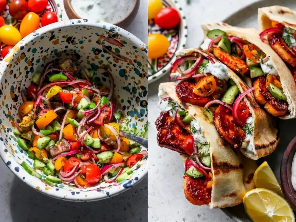 Mediterranean Halloumi Pitas, The Directions