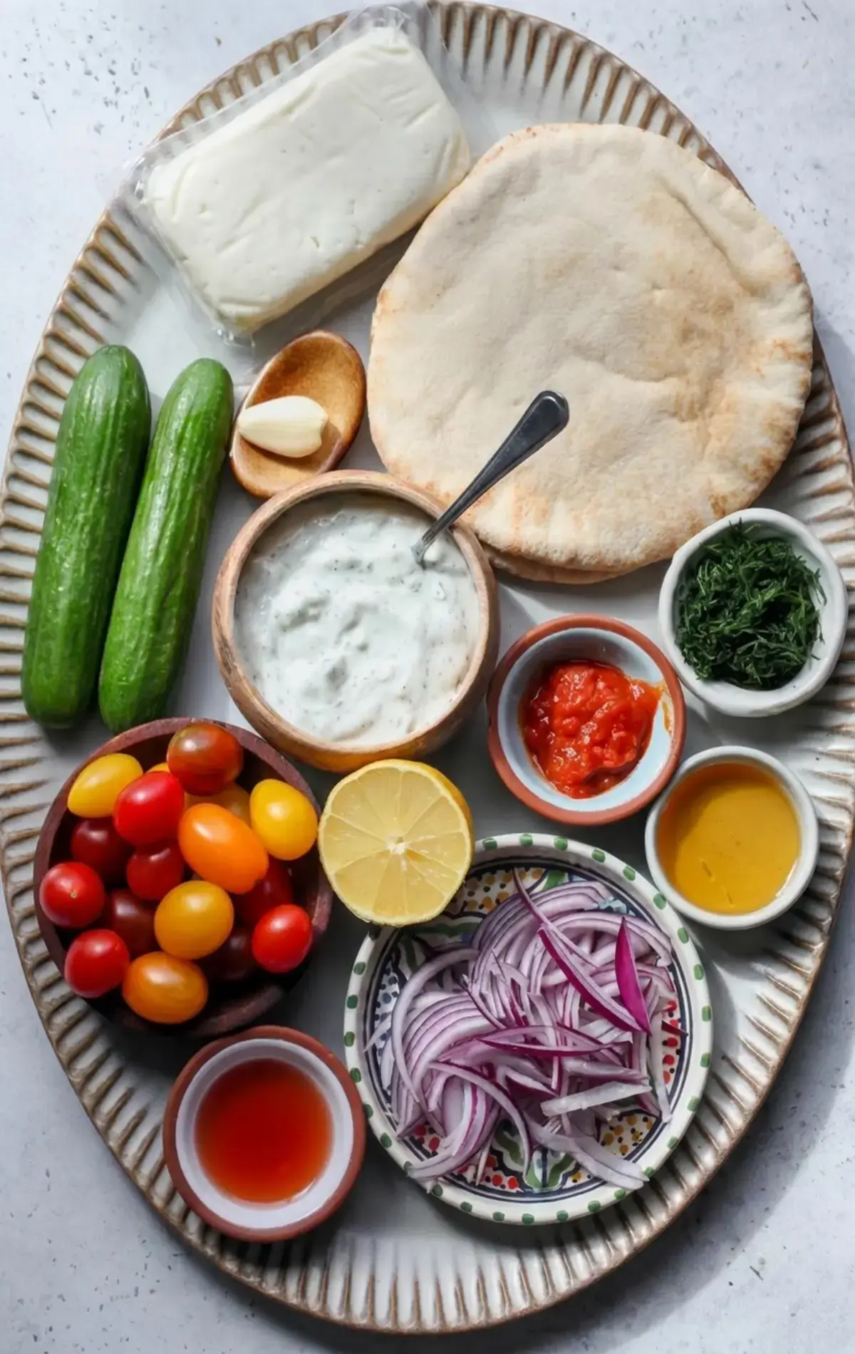 Mediterranean Halloumi Pitas, The Ingredients