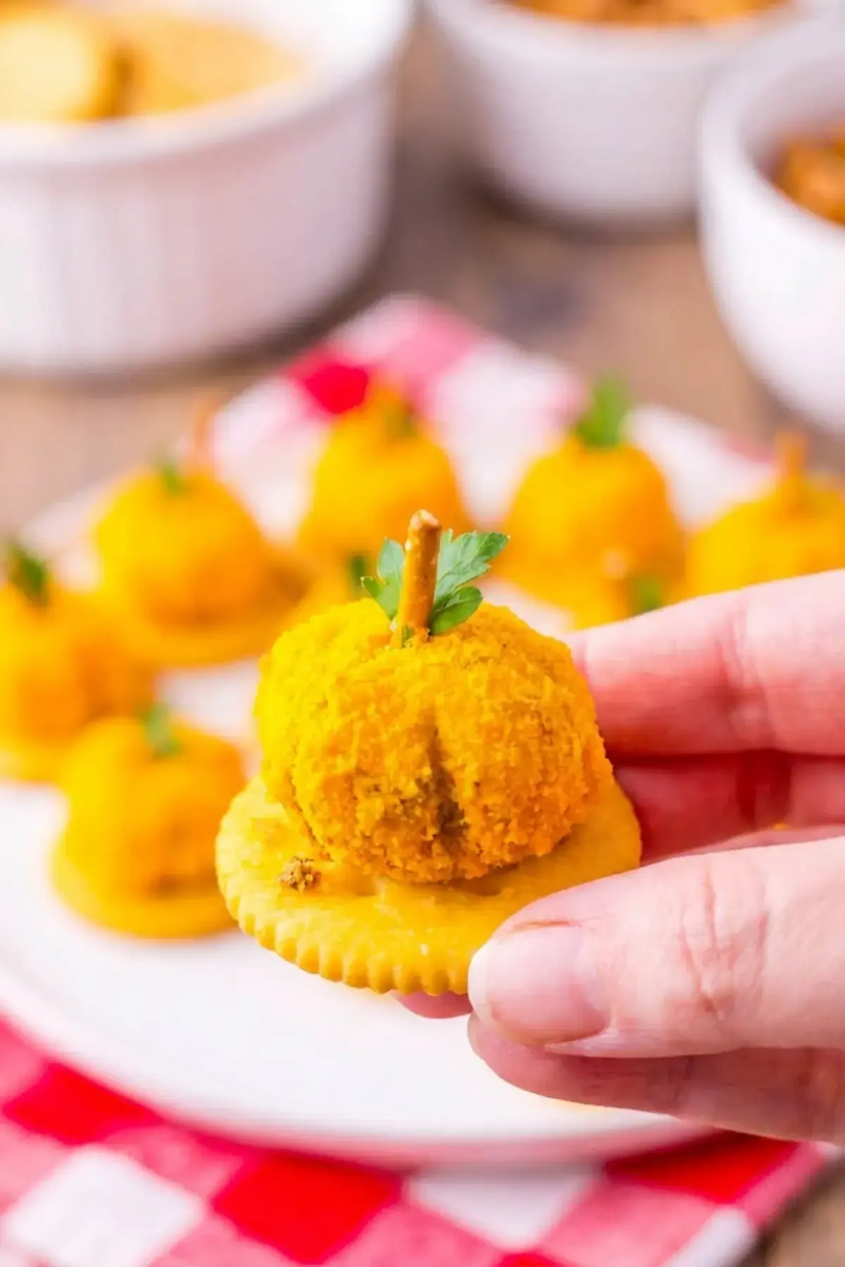 Mini Pumpkin Cheeseballs