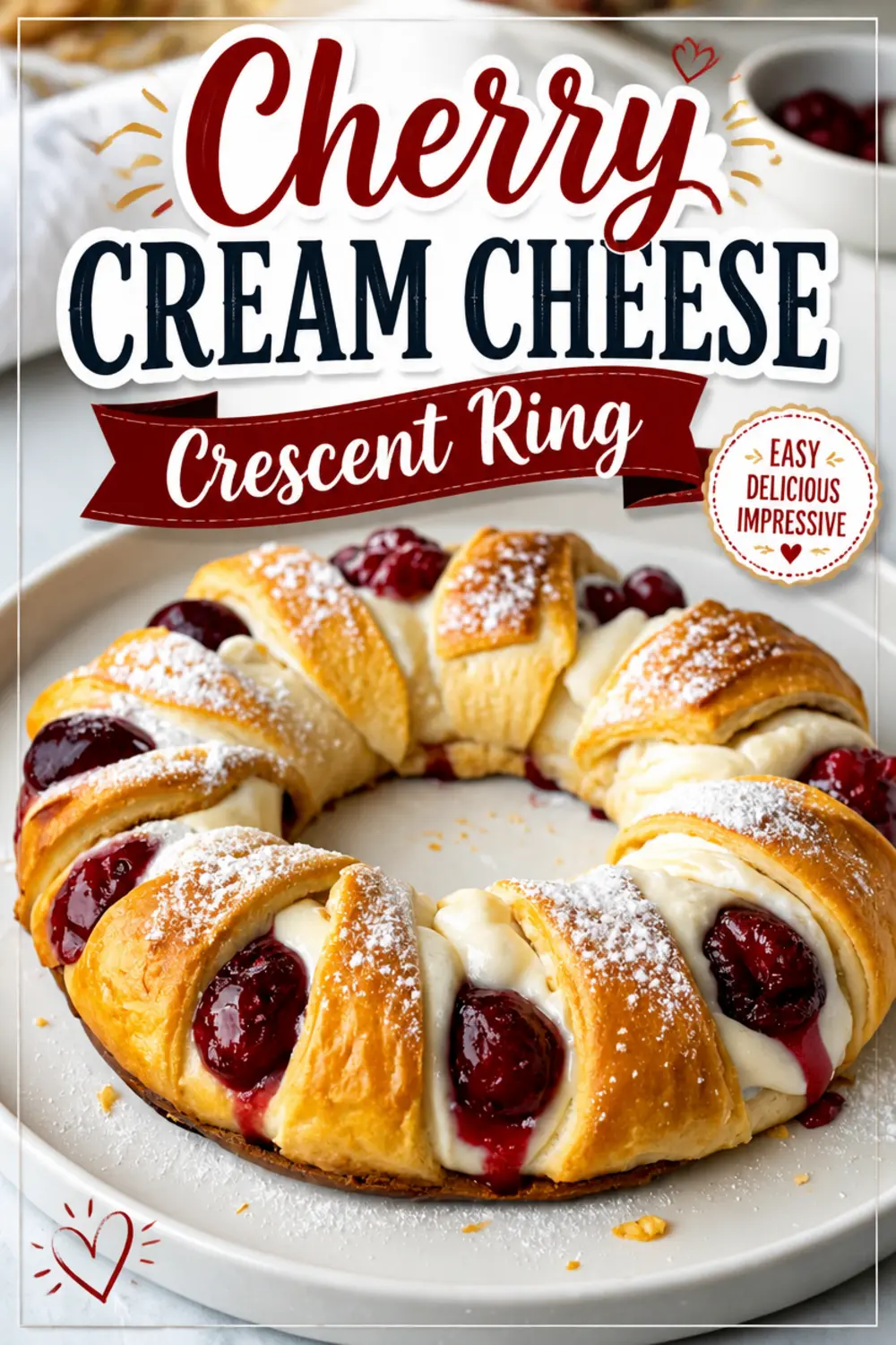 Cherry Cream Cheese Crescent Ring