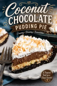 Coconut Chocolate Pudding Pie