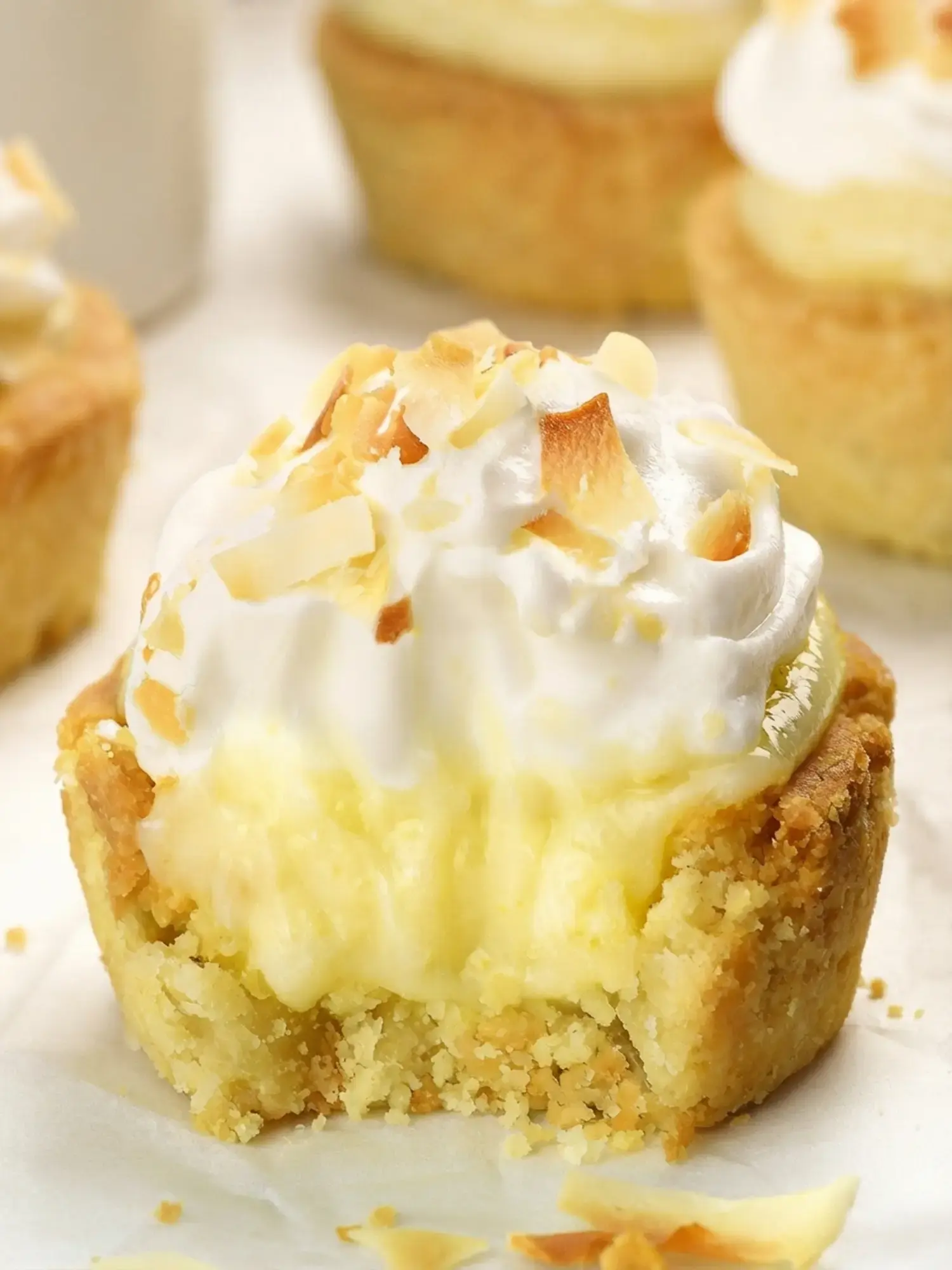 Coconut Cream Pie Cookie Cups, Mini Coconut Cream Pies