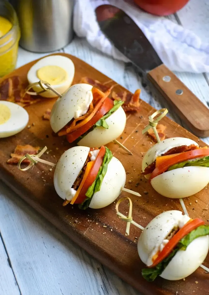 Hard Boiled Egg Blt Bites