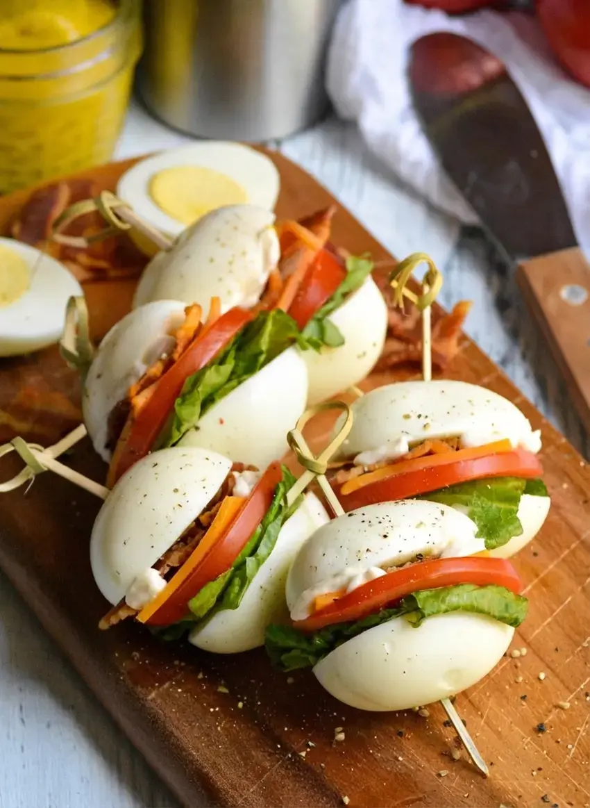 Hard Boiled Egg Blt Bites