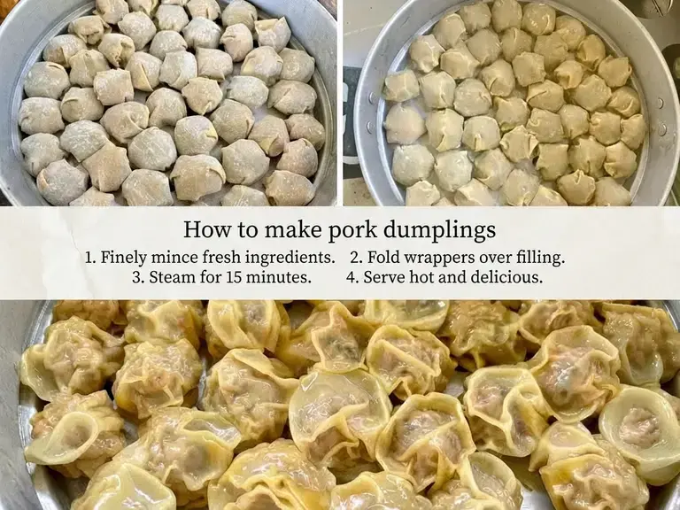 Kanom Jeeb, How To Make Pork Dumplings