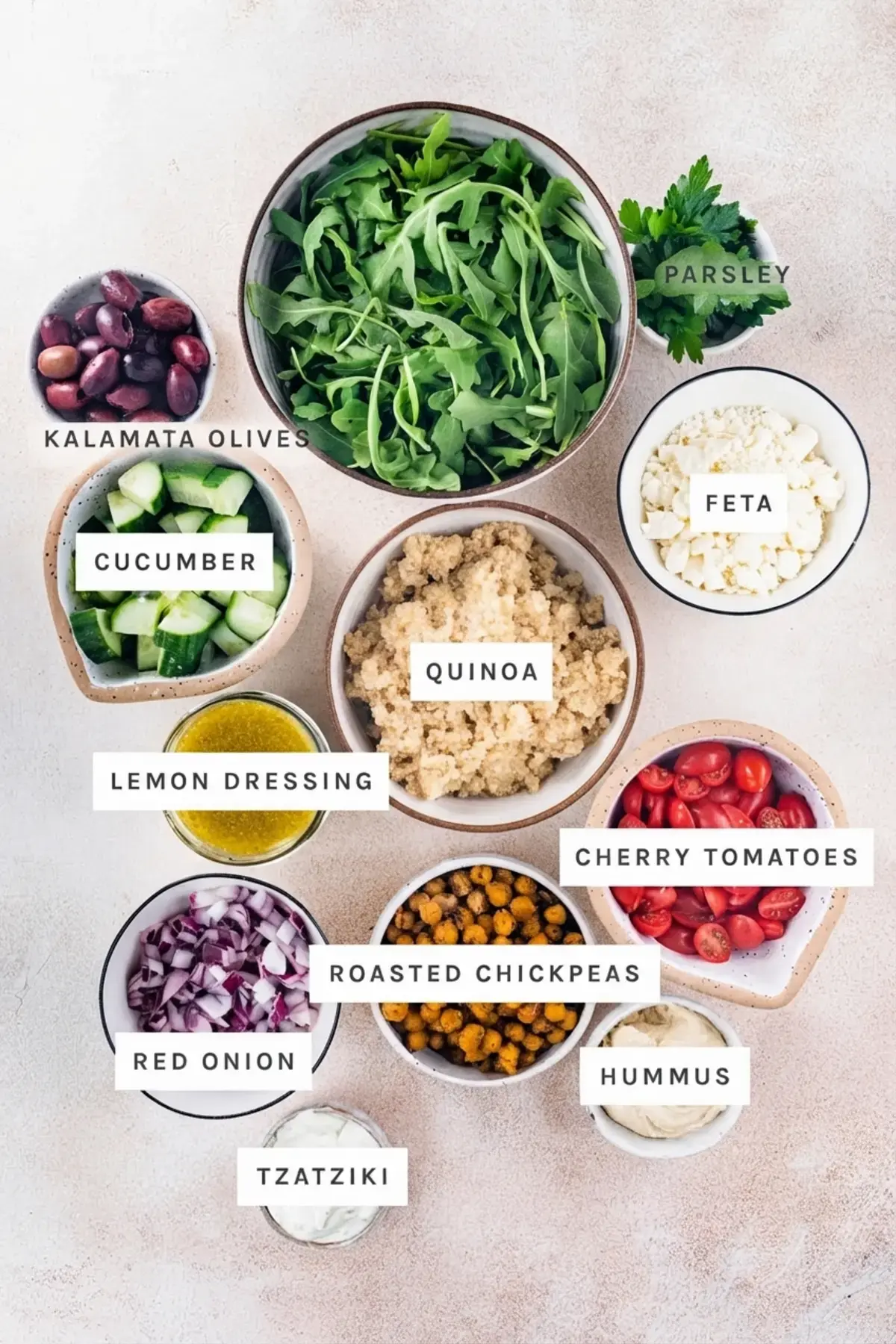 Mediterranean Quinoa Bowl, Ingredients Needed