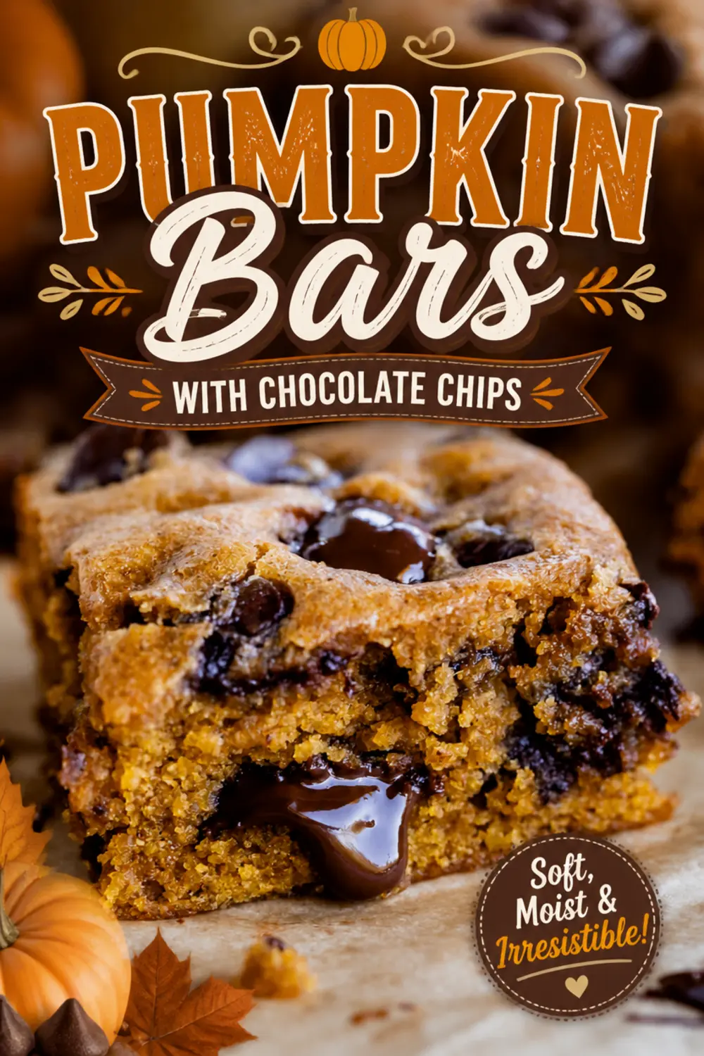 Pumpkin Bars With Chocolate Chips