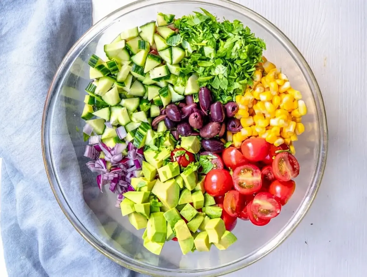 Mediterranean Quinoa Chickpea Salad With Feta And Fresh Vegetables 21 Quinoa Chickpea Salad, 3. Chop The Vegetables