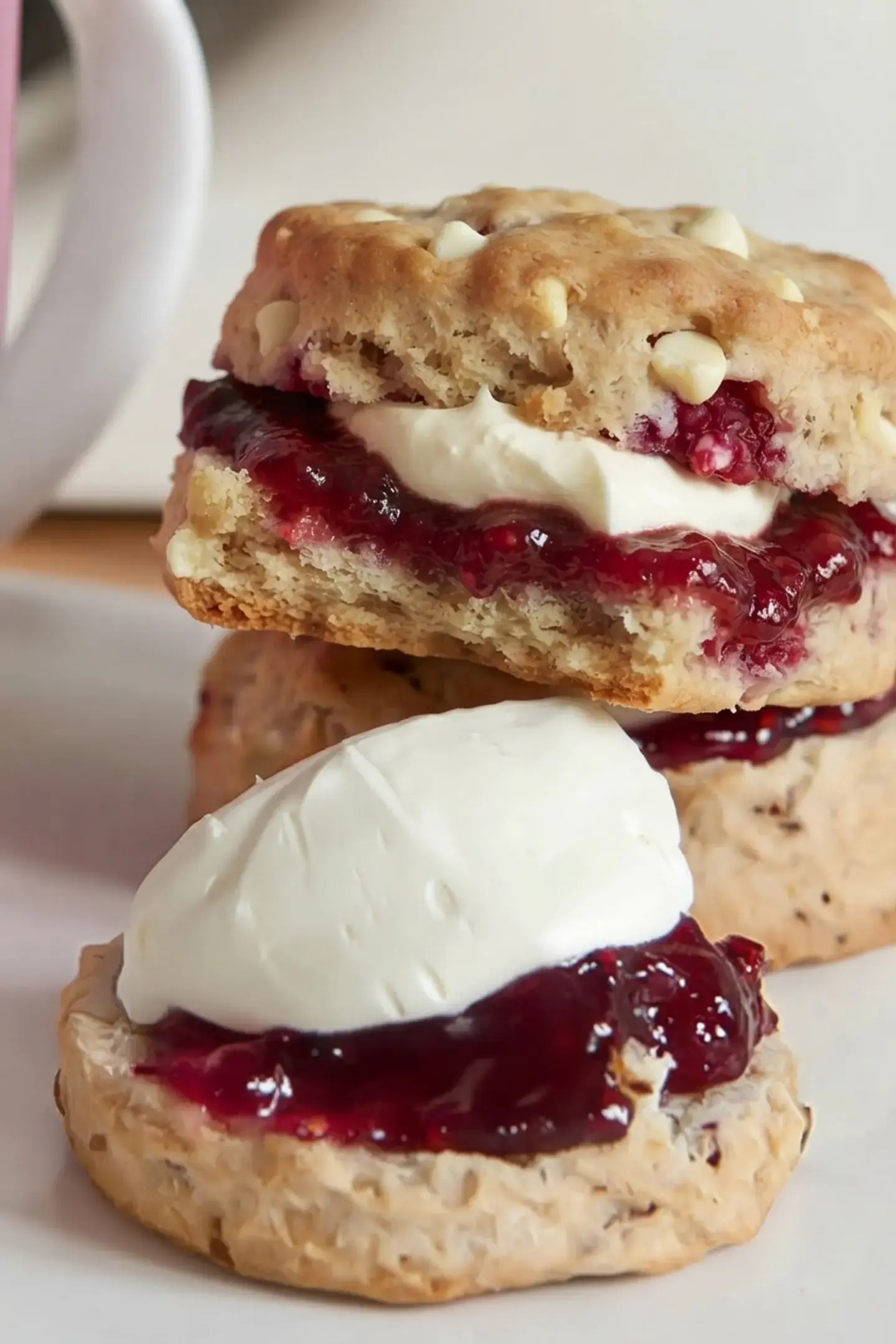 Raspberry And White Chocolate Scones, How To Serve Raspberry And White Chocolate Scones