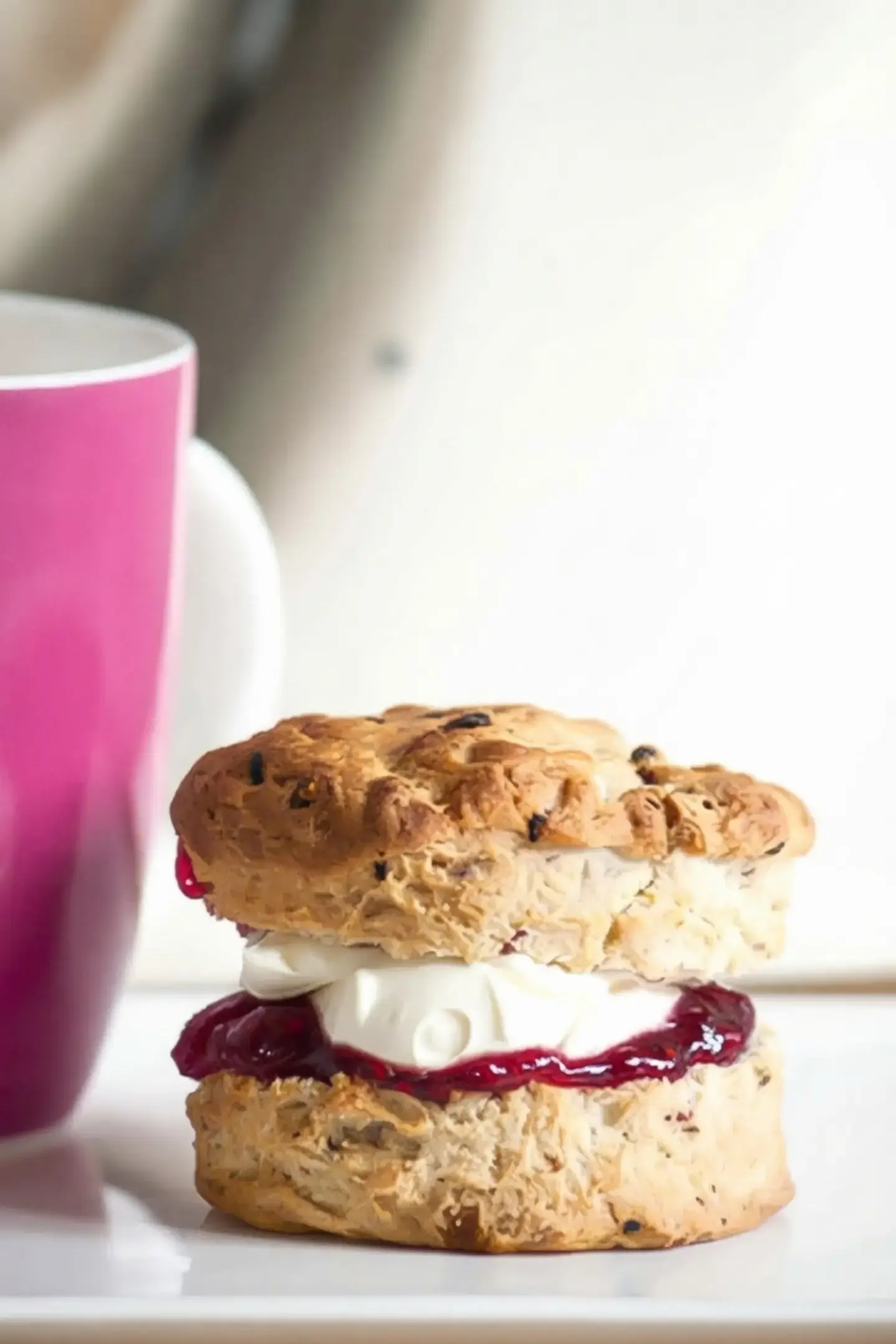 Raspberry And White Chocolate Scones, Raspberry And White Chocolate Scones, Light, Fluffy &Amp; Easy