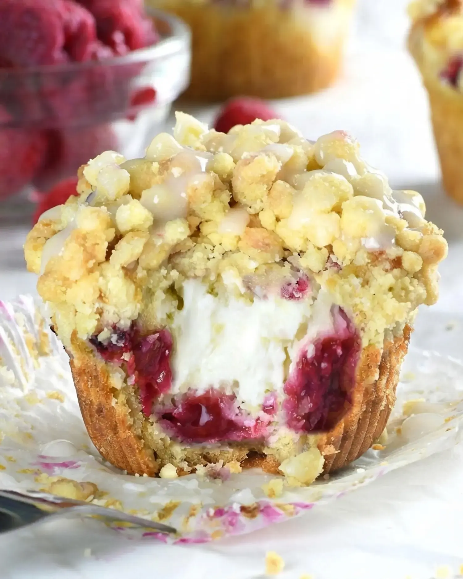 Raspberry Cream Cheese Muffins