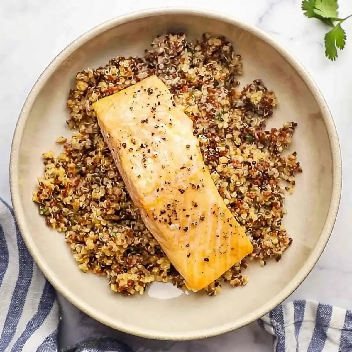 Roasted Salmon Quinoa Bowls, Make The Dressing