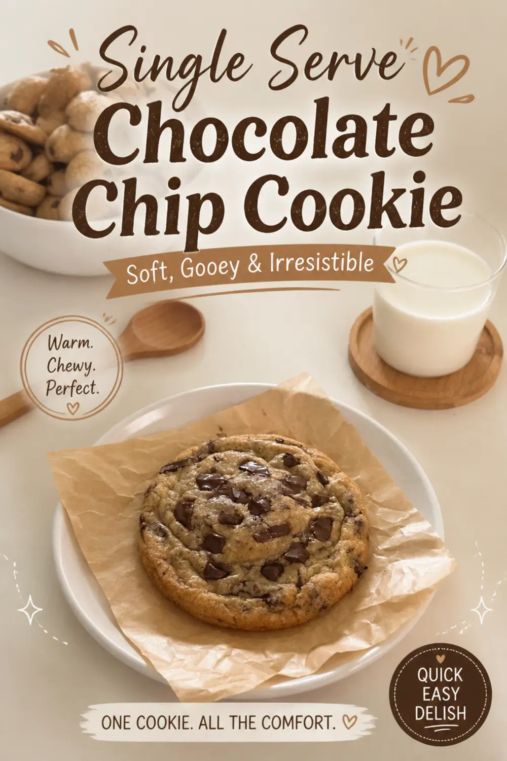 Single Serve Chocolate Chip Cookie