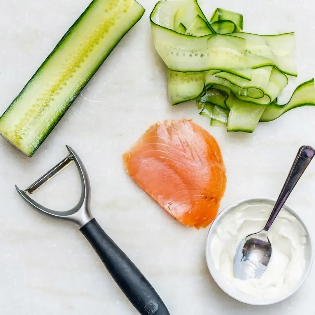 Smoked Salmon Cucumber Rolls, Ingredients
